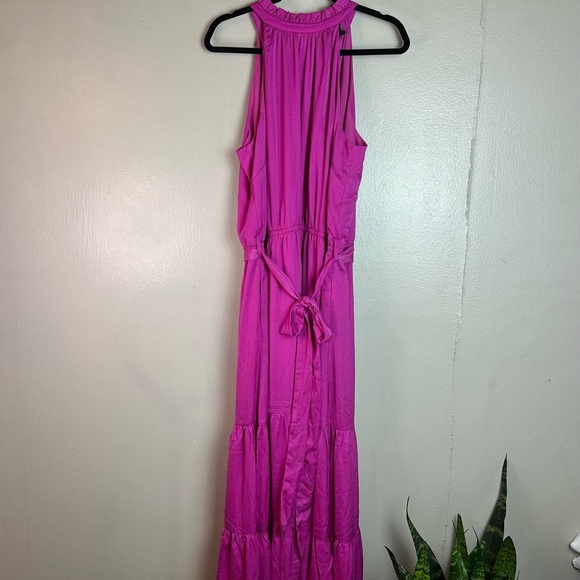 City Chic Halter Neck Maxi Dress Color: Lipstick Sz 16 - Picture 3 of 12